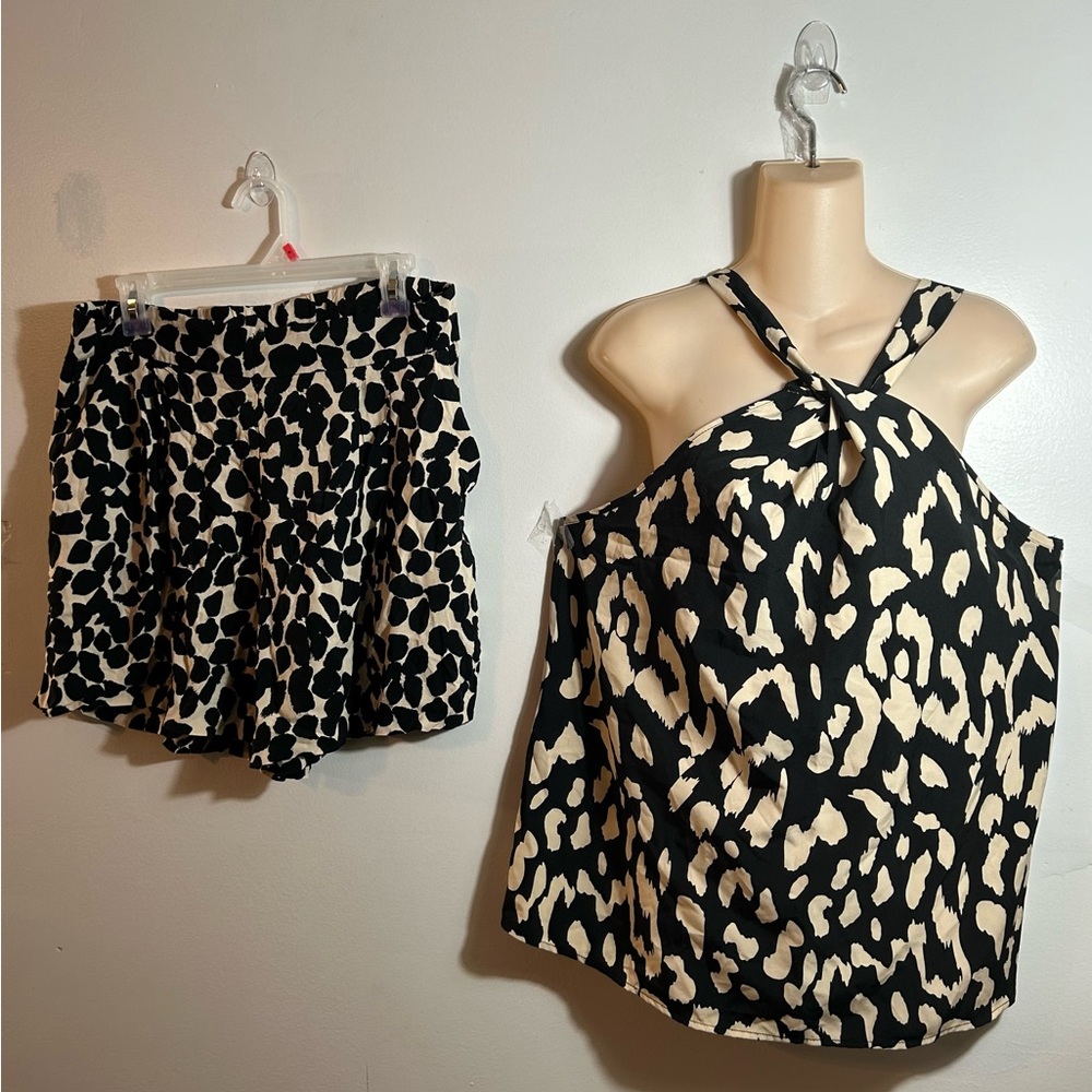 SHEIN Black and White Camouflage Set